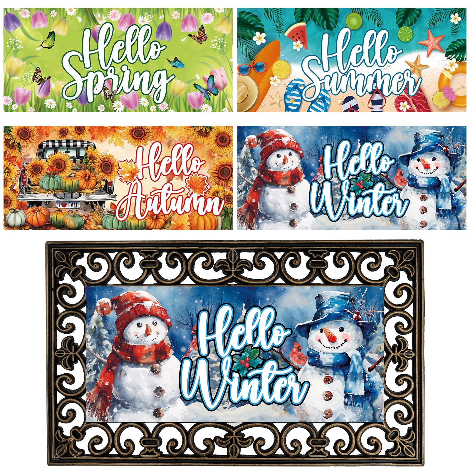 Tangren spring-pattern doormat enhances entryway welcome with seasonal flair.