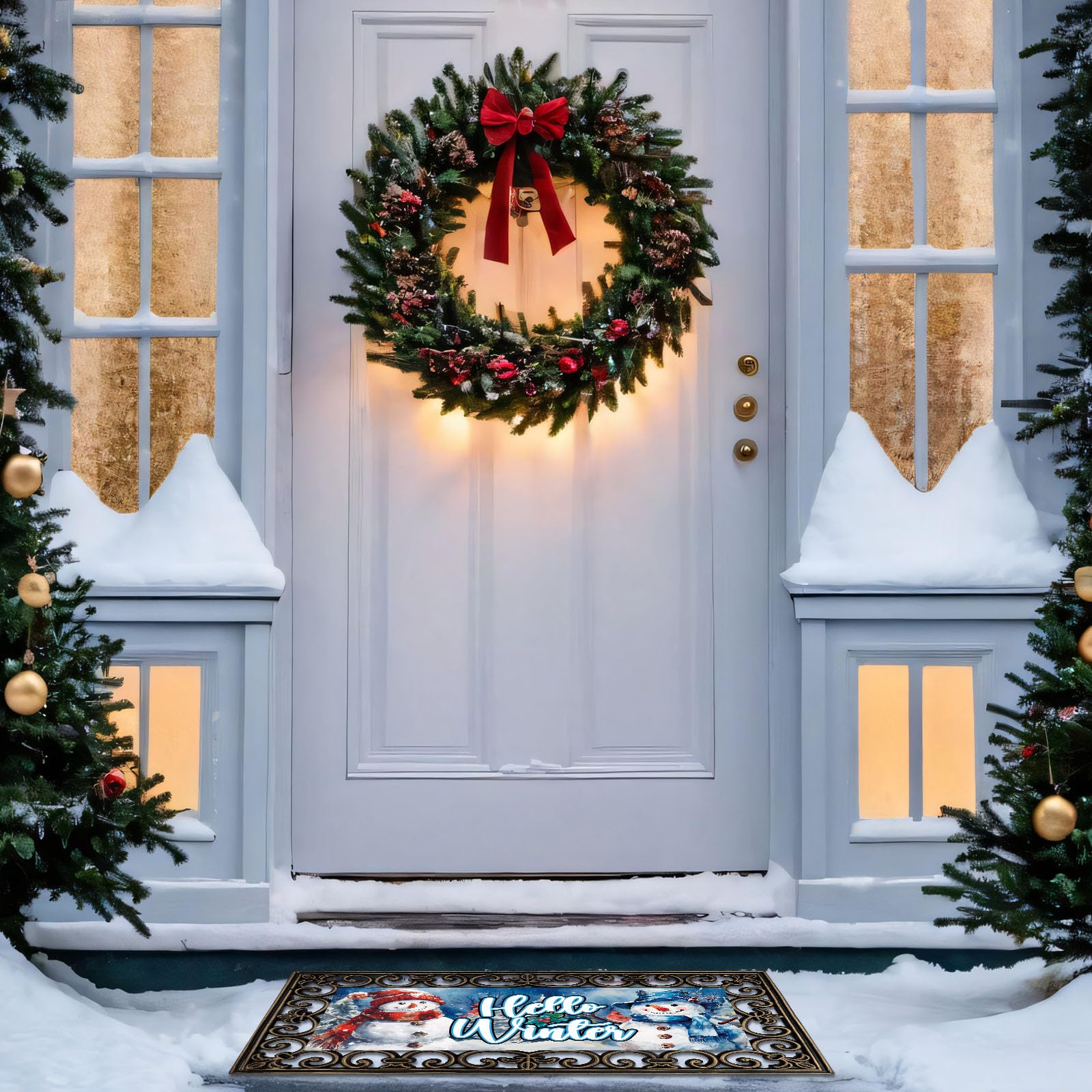 Tangren summer-pattern doormat adds bright curb appeal to your front door.