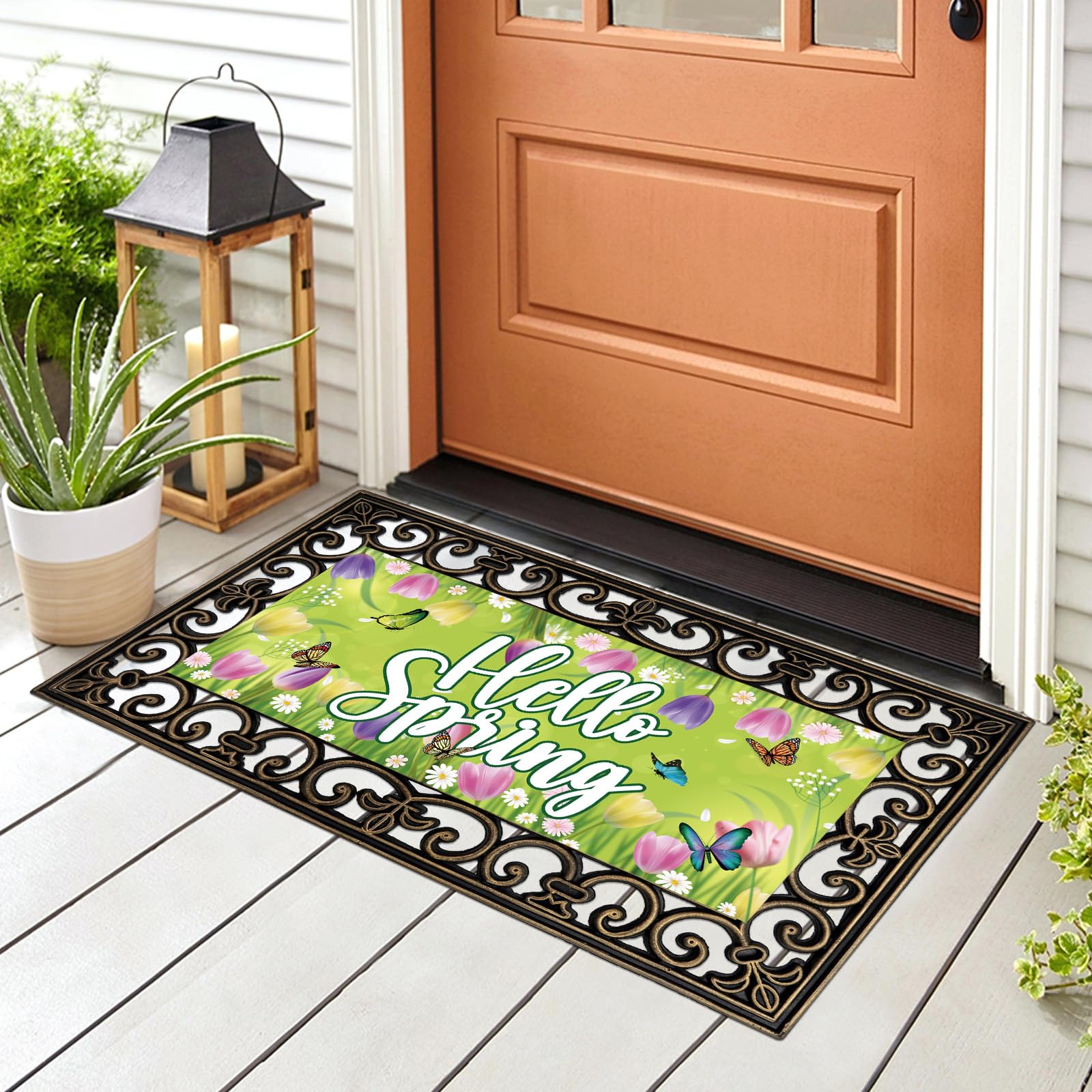Tangren winter-pattern doormat offers festive warmth for cold-season entrances.