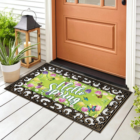 Tangren winter-pattern doormat offers festive warmth for cold-season entrances.