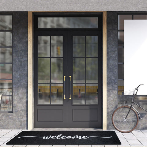 Tangren welcome front door mat showing welcoming text and cozy entry vibe