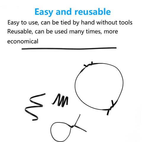 Tangser long garbage bag twist ties stay strong for trash bags and bundles