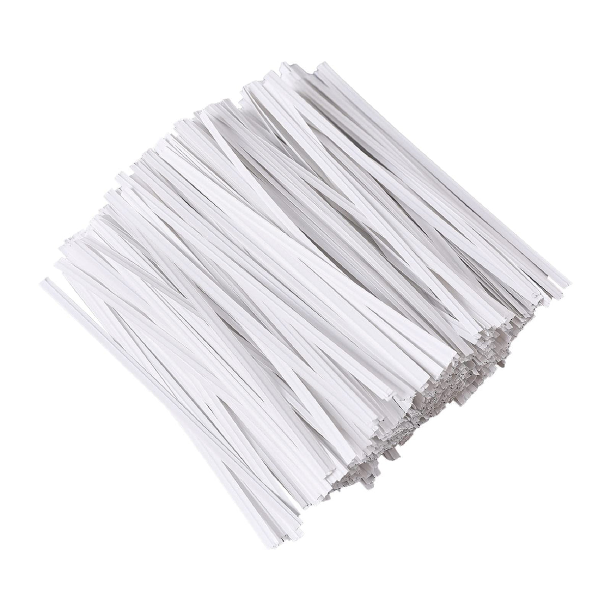 Tangyinrd 5-inch white paper twist ties secure bags and preserve freshness.