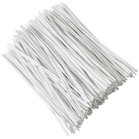 Tangyinrd 6 inch white twist ties for bag sealing and freshness