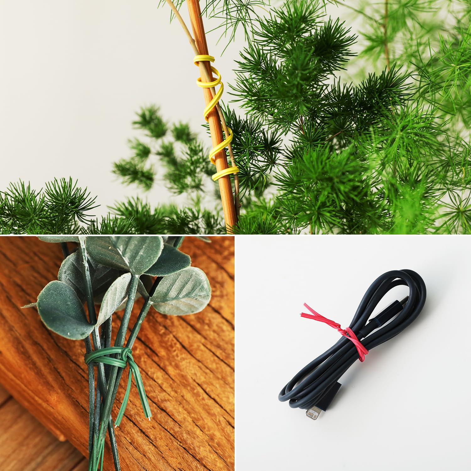 Tangyinrd reusable twist ties with paper coating for durable, flexible use