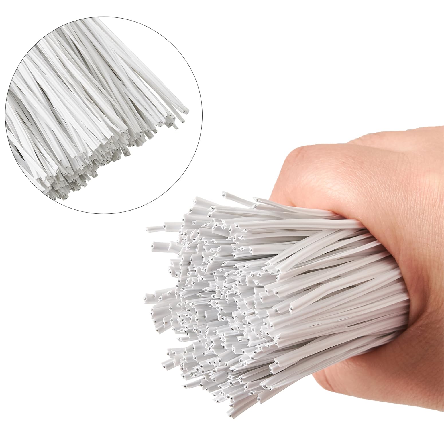 Tangyinrd 6 inch white twist ties for climbing plants and garden support