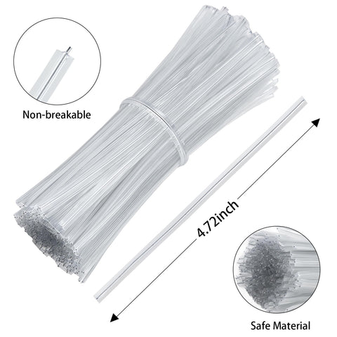 Tangyinrd Clear Twist Ties securing delicate stems in garden plants.