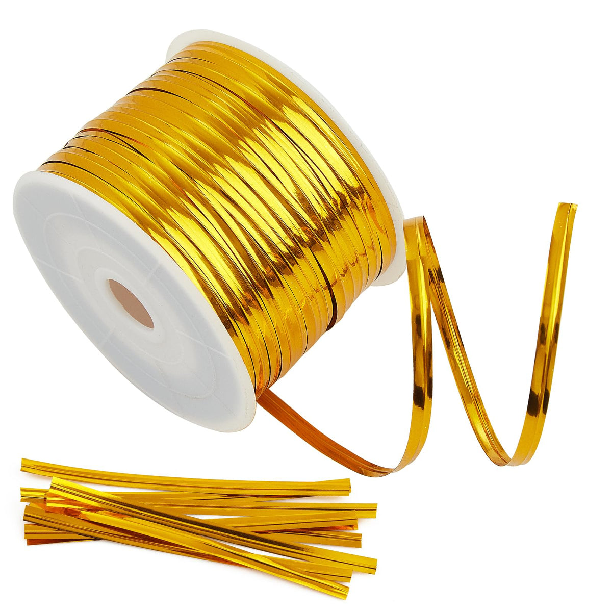 Tangyinrd gold metallic twist ties roll for craft and packaging convenience