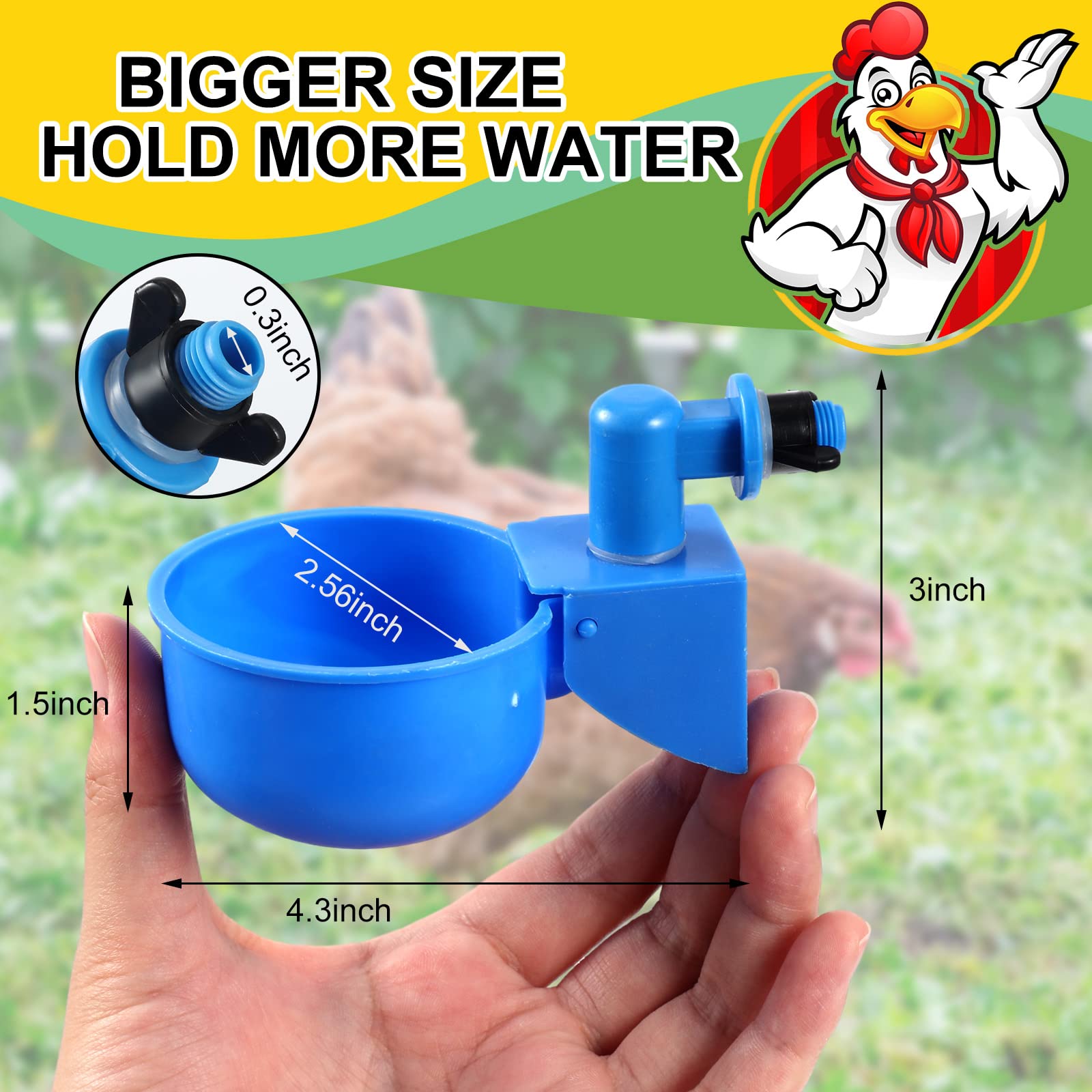 Tanlade automatic waterer system in use in a coop delivering steady water