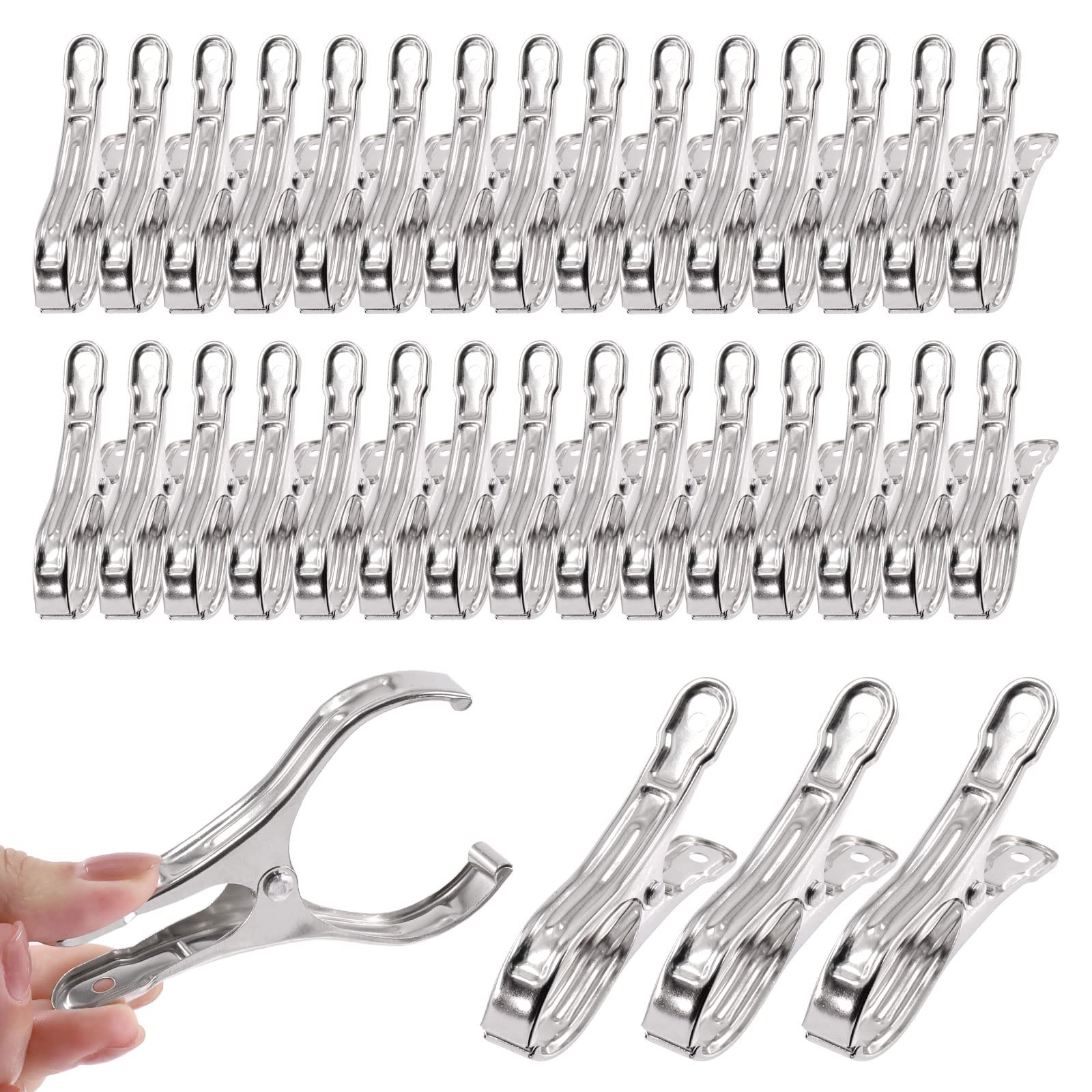 Tanstic greenhouse clamp with a 3-5 inch opening secures netting and film.