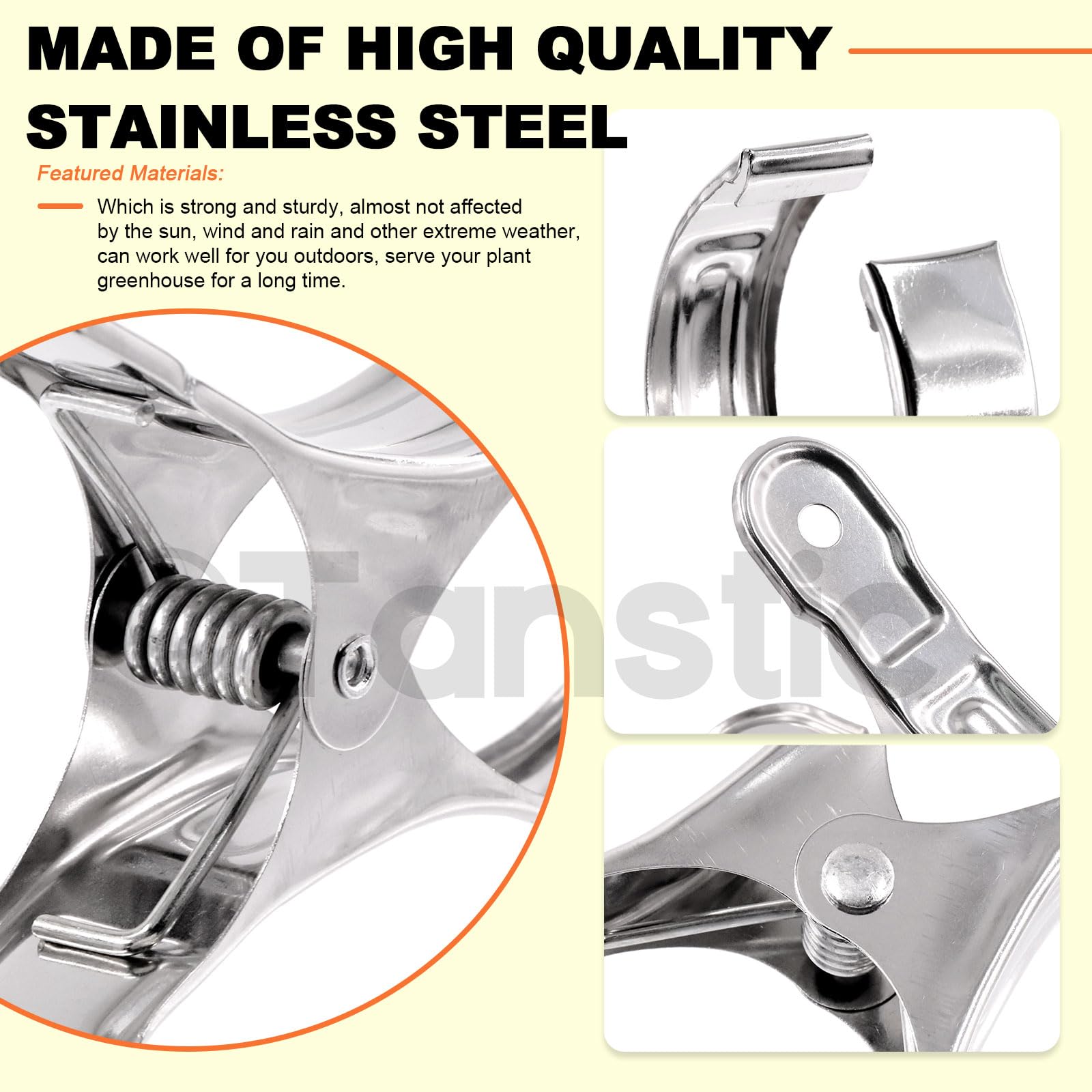 Tanstic rust-resistant design withstands rain, snow, and wind for lasting use.