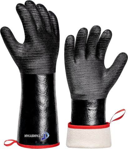 TANSYAN 932°F extreme heat gloves ideal for grilling and hot utensils.