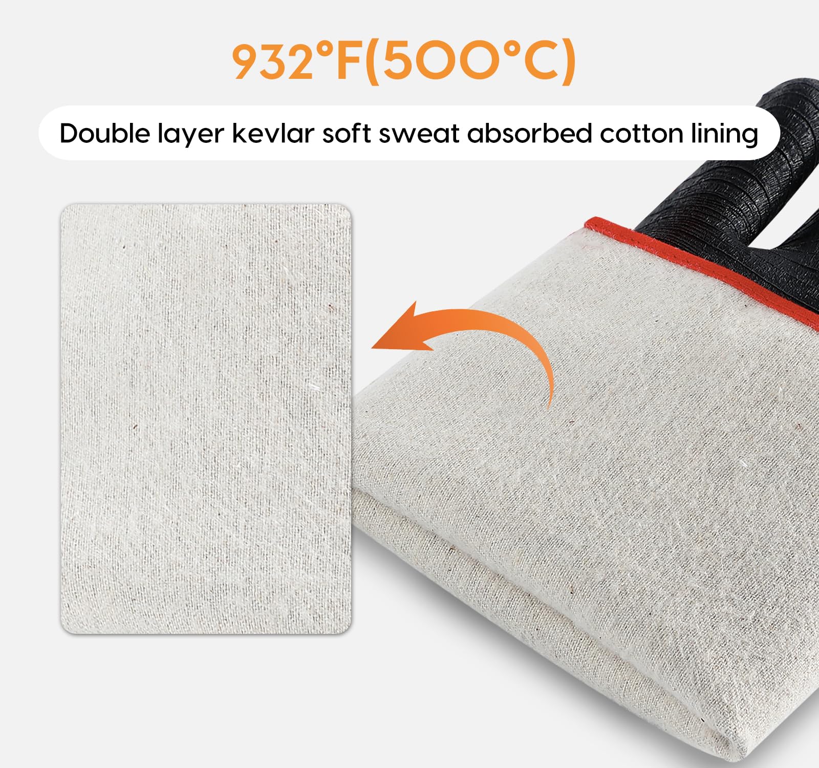 TANSYAN 932°F gloves protect hands when removing hot ovens trays.