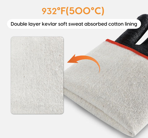 TANSYAN 932°F gloves protect hands when removing hot ovens trays.