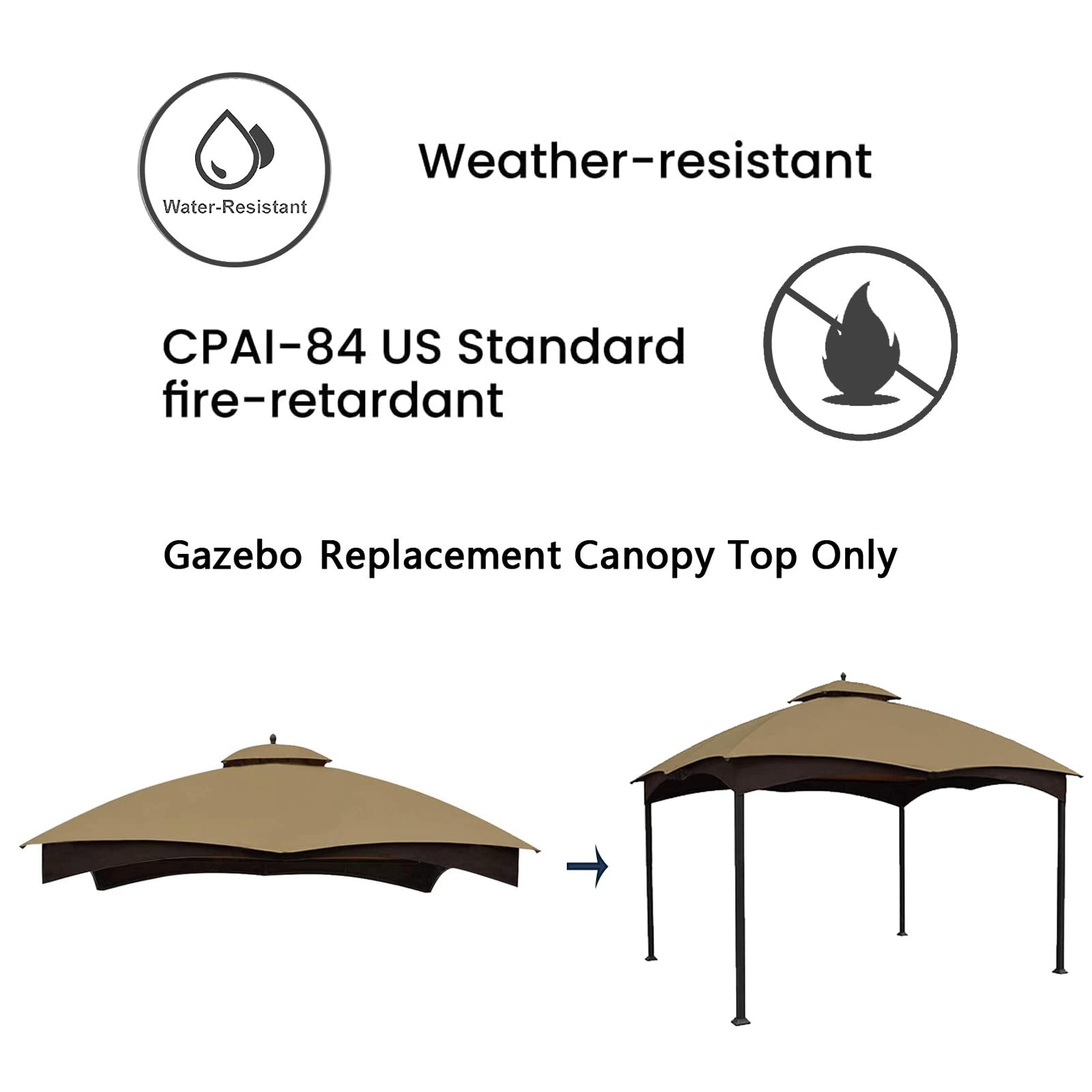 Tanxianzhe air vent khaki canopy enhances ventilation and rain protection.