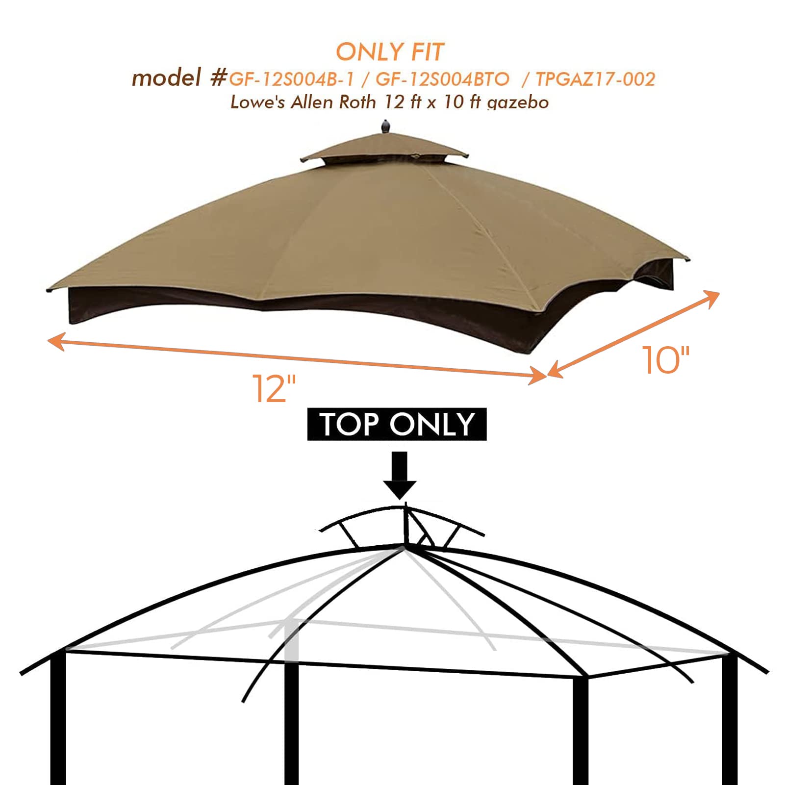 Tanxianzhe double-tier design khaki canopy improves airflow and stability.