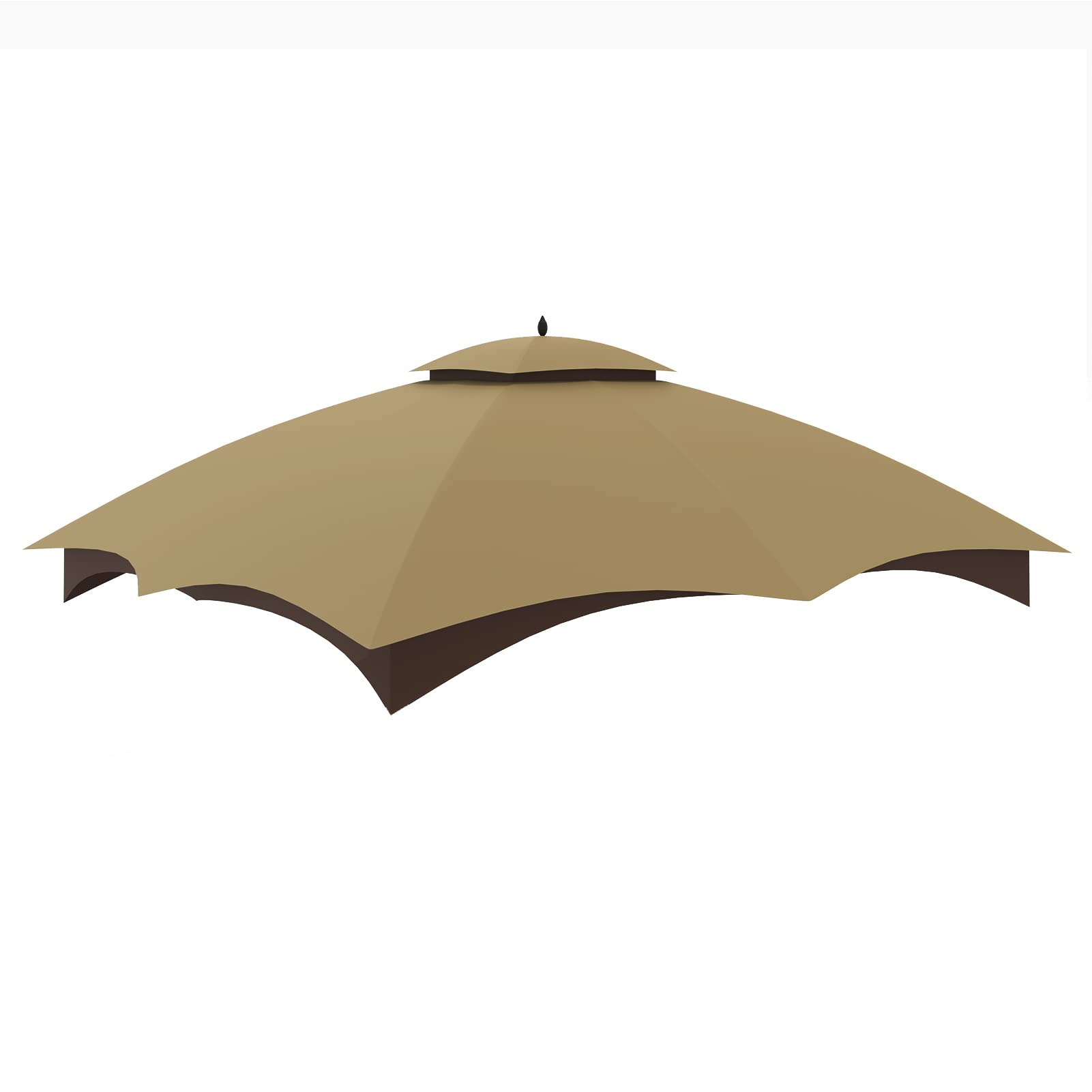 Tanxianzhe replacement canopy top khaki for Lowe's Allen Roth gazebo offers quick setup.