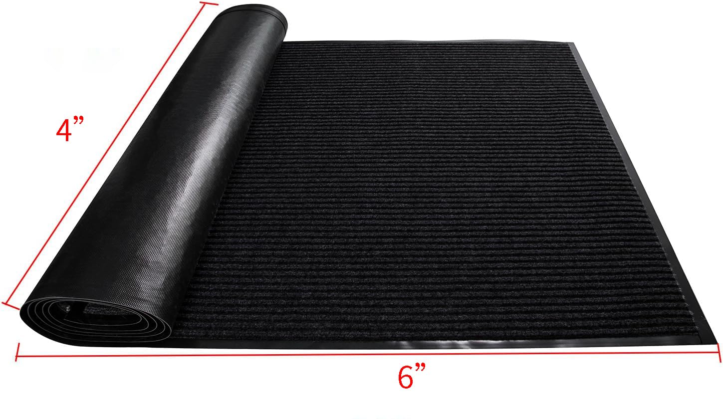 TANYOYO rubber-backed mat resists water and dirt, protecting floors