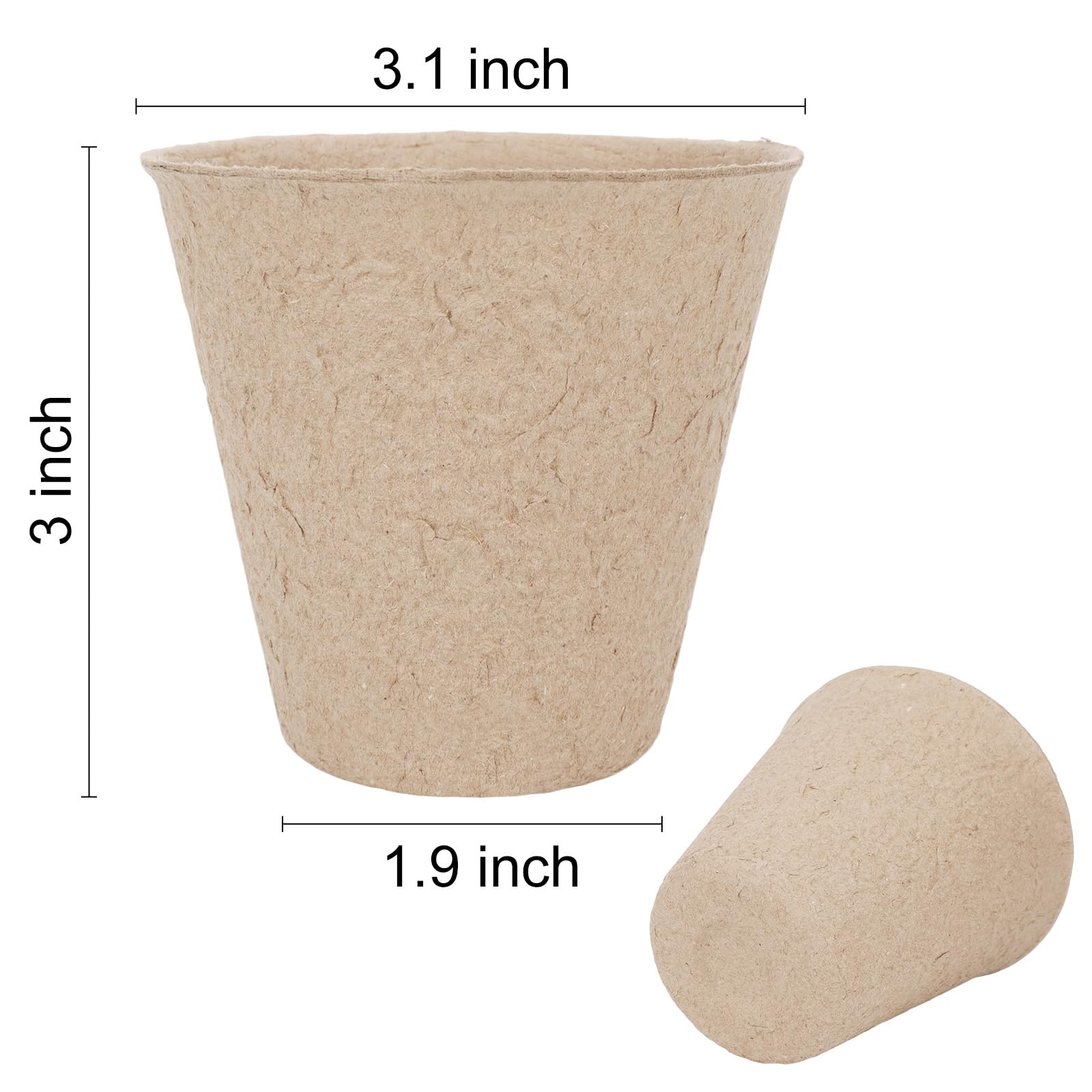 TAOLABV peat pots made from paper pulp and plant fibers are 100% biodegradable.