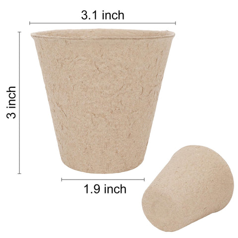 TAOLABV peat pots made from paper pulp and plant fibers are 100% biodegradable.