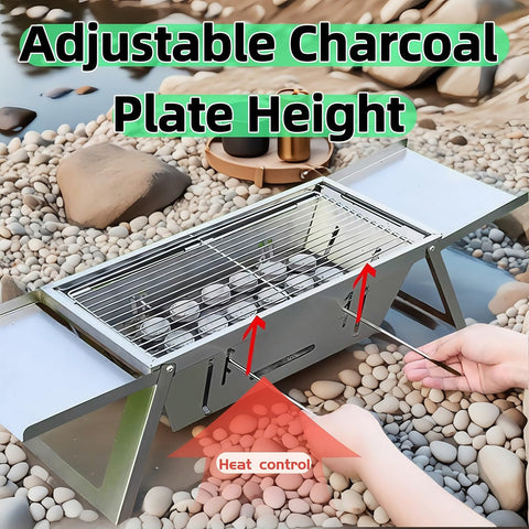 Taoleon foldable charcoal grill lightweight at only two kilograms