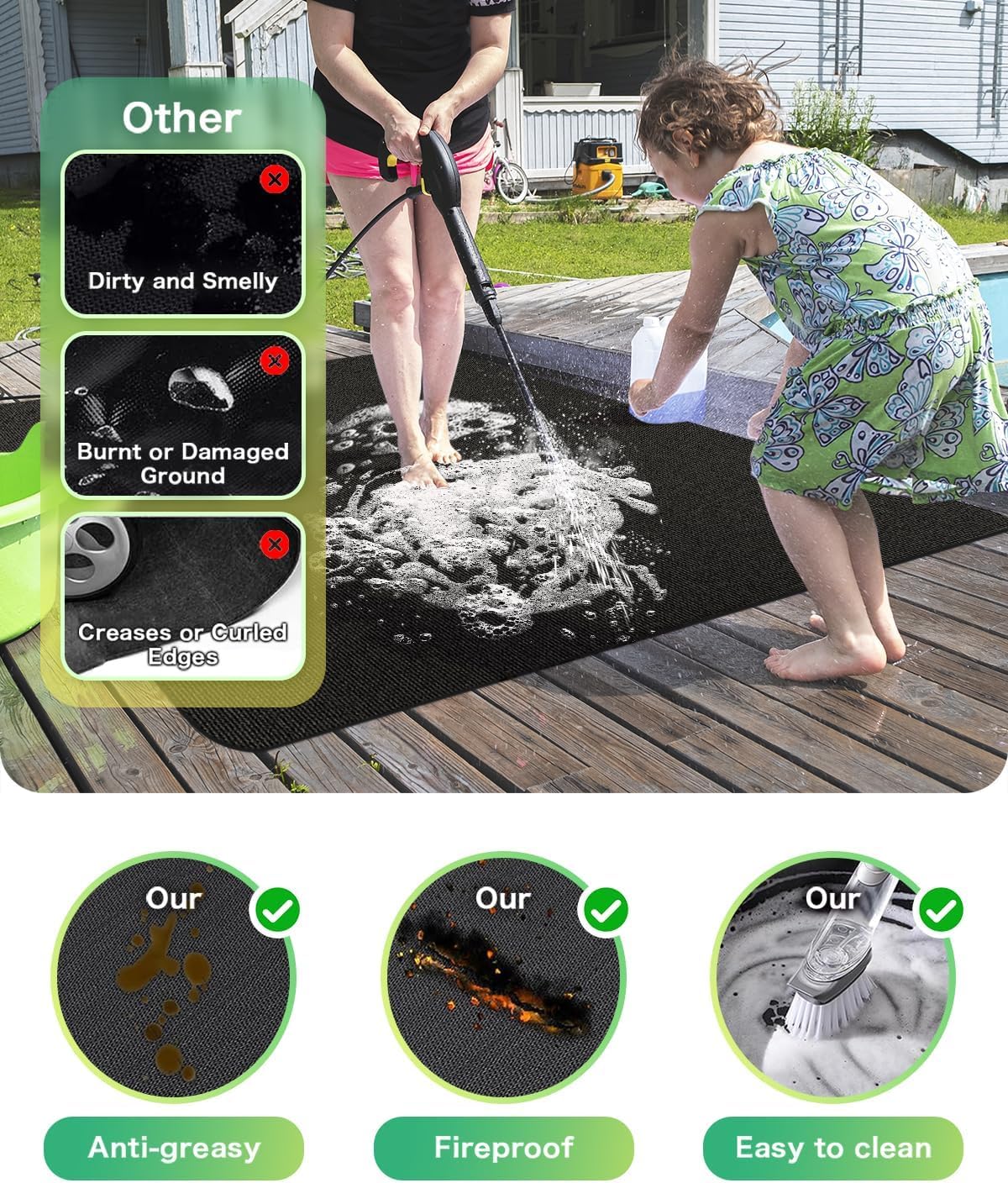 TAOMAND deck protector shields patios from grease and stains