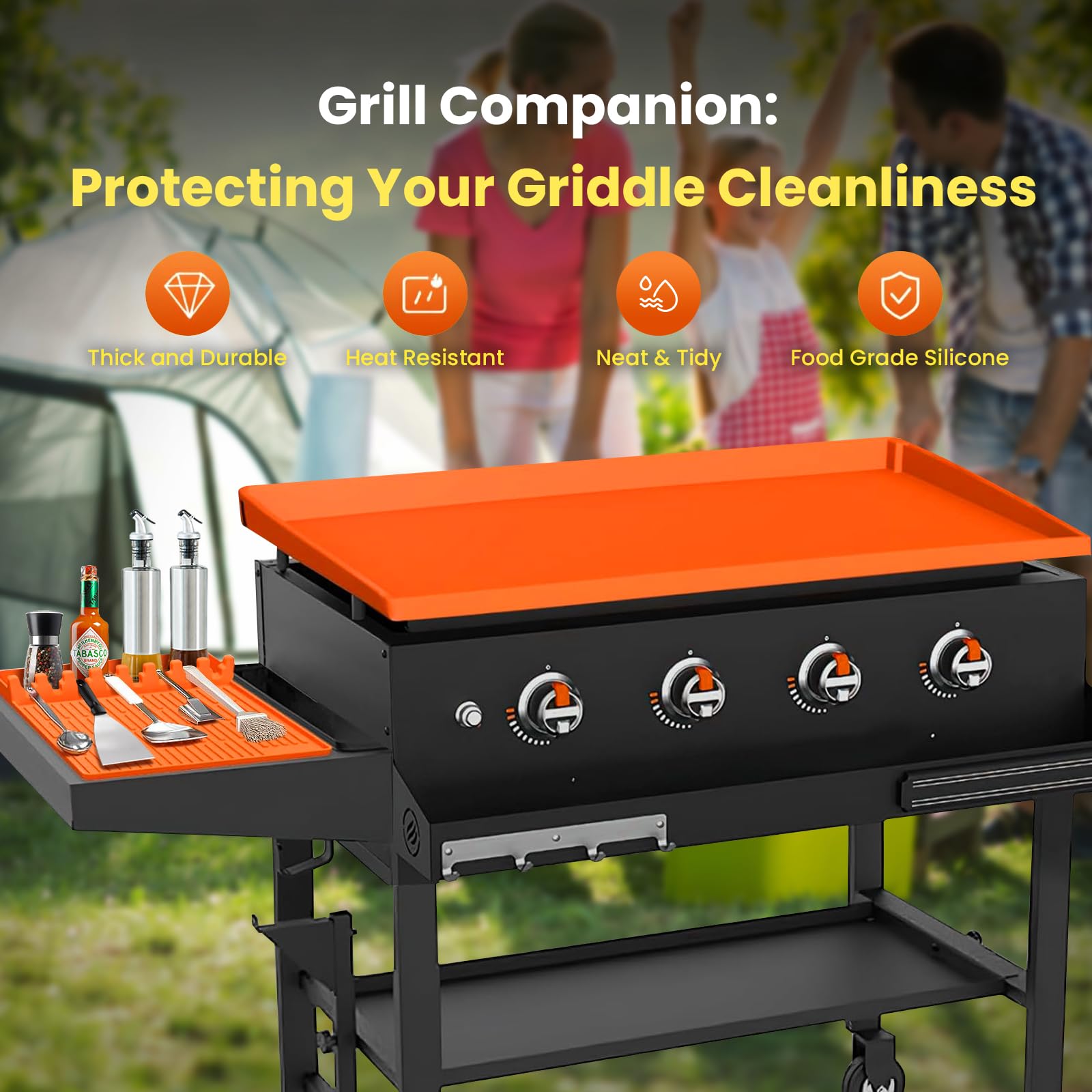 TAOMAND durable reusable mat extends griddle life and hygiene