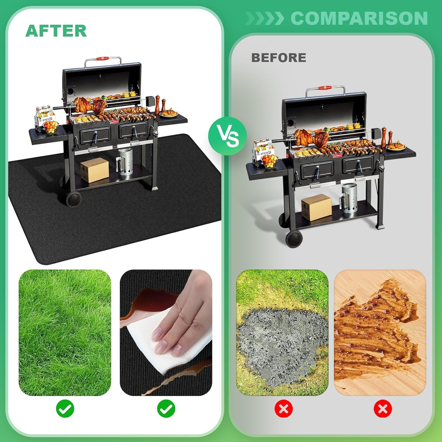 TAOMAND mat is easy to clean and comes with a storage bag.