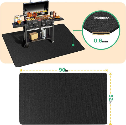 TAOMAND outdoor mat protects surfaces around fire pits and grills.