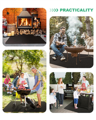 TAOMAND outdoor grill protection for decks and patios reduces mess.