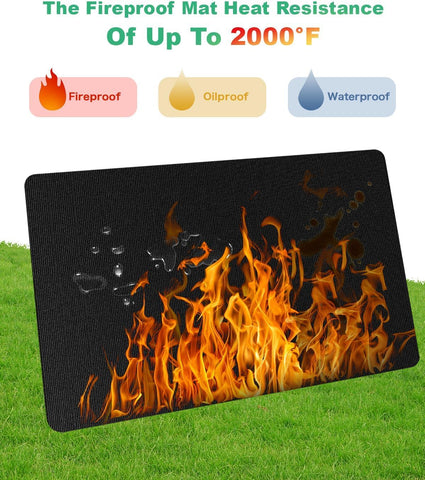 TAOMAND waterproof and oil-proof grill mat keeps surfaces clean after grilling