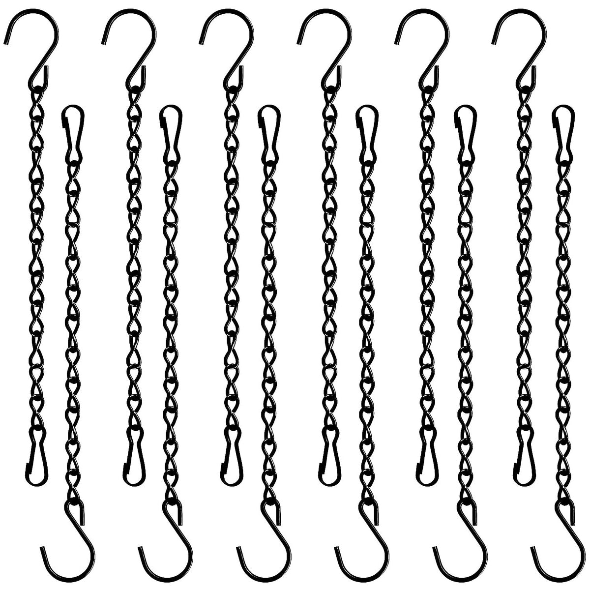 TAORISH bird feeder hanging chain in black iron for outdoor use.