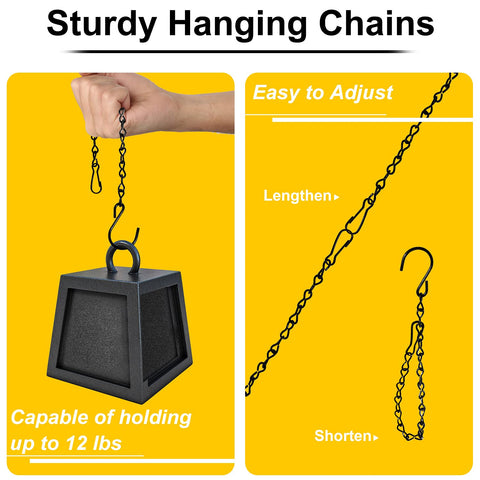 TAORISH lantern hanging chain enabling easy, secure outdoor illumination.