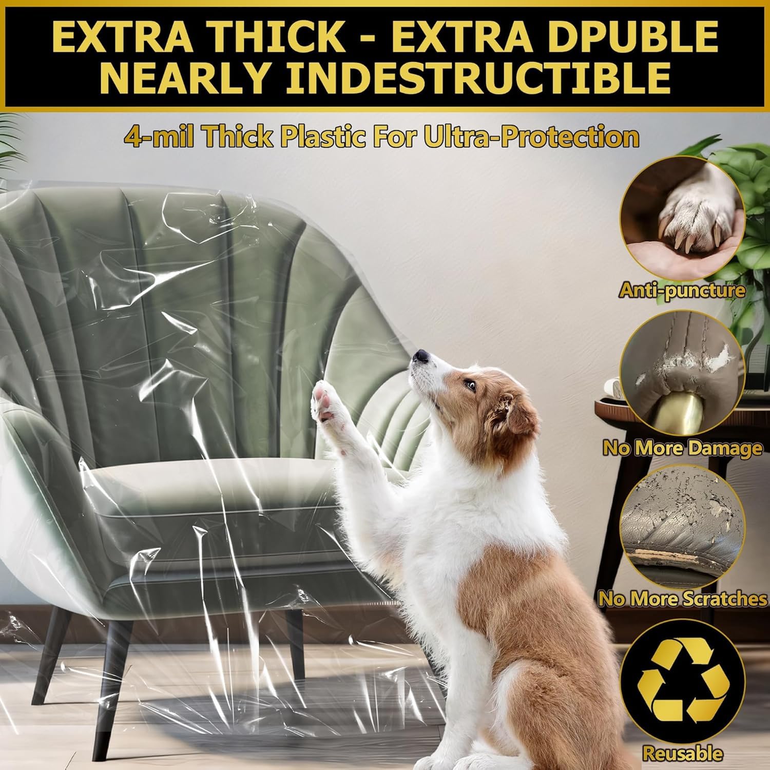 TAOSAMKF dustproof storage bag shielding chairs from dust while stored.