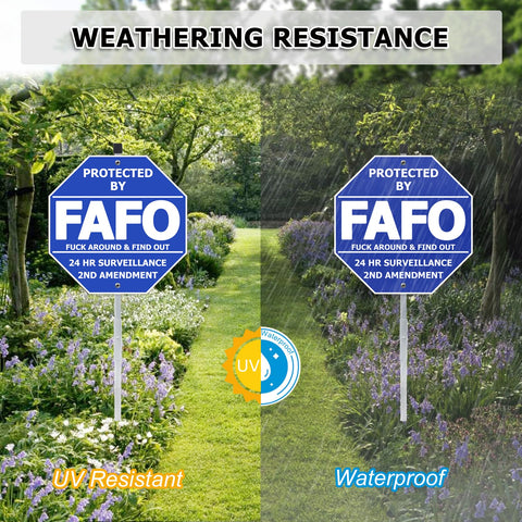 TAOSAMKF FAFO sign with UV coating for outdoor durability