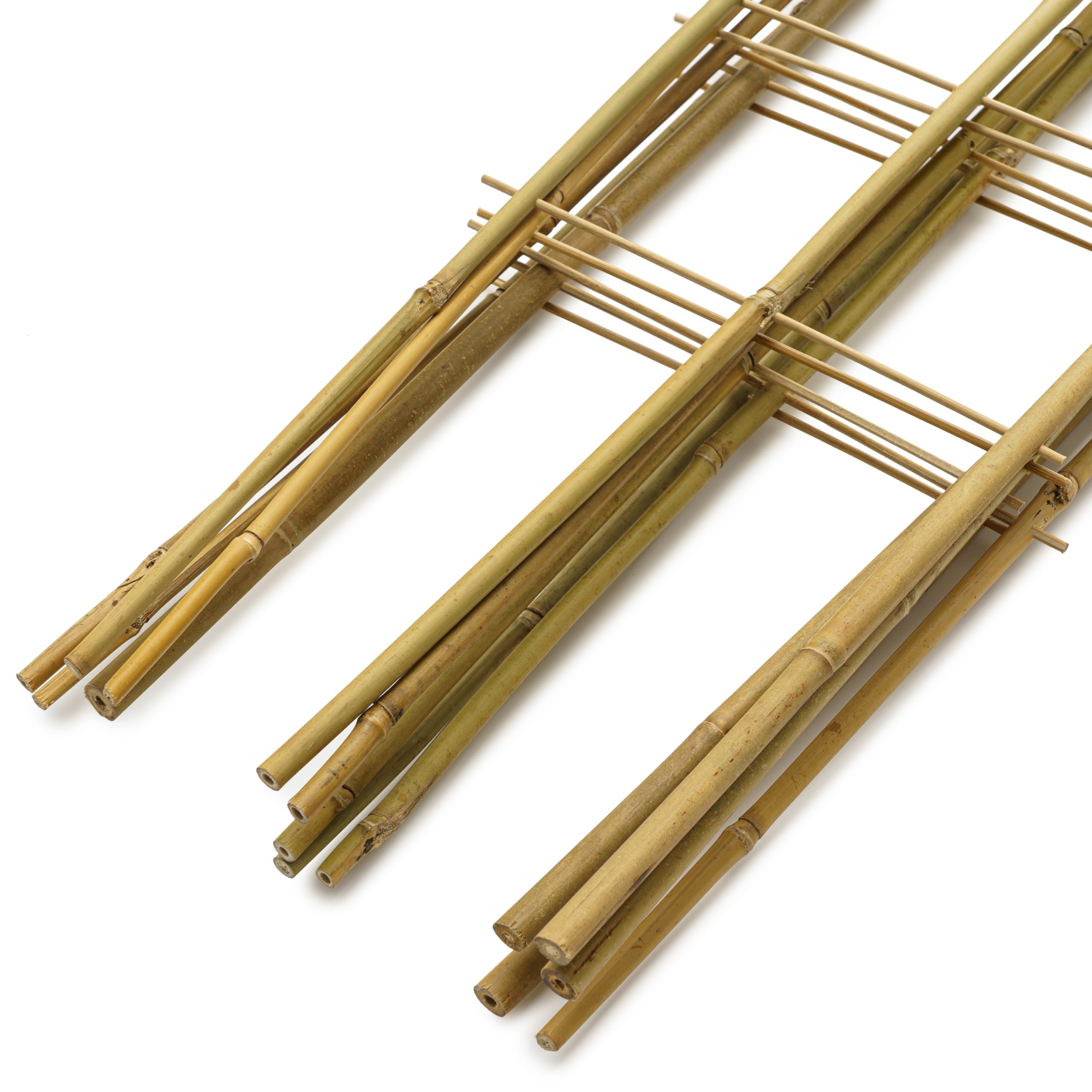 Taoskai 4ft bamboo trellis in an outdoor garden setup for sturdy plant support.