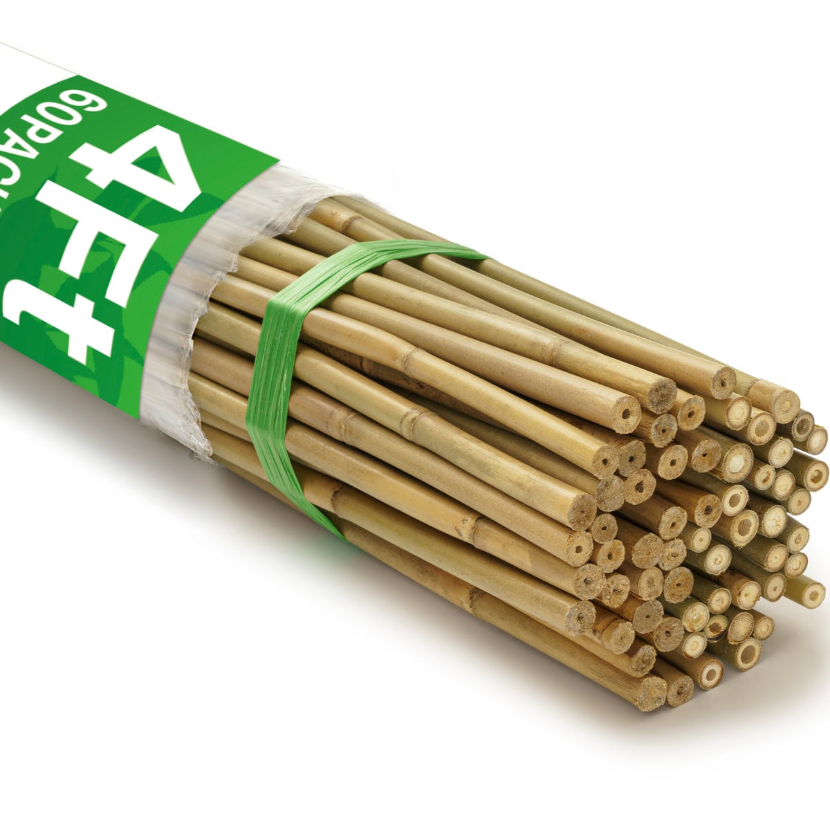 Taoskai 60pcs bamboo stakes 4ft pack provides durable garden support for plants.