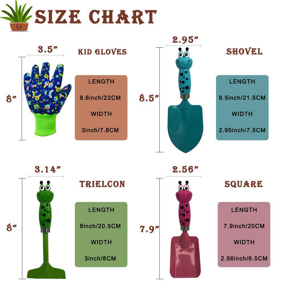 TAOYIO kids fork cartoon design supports gentle soil loosening.