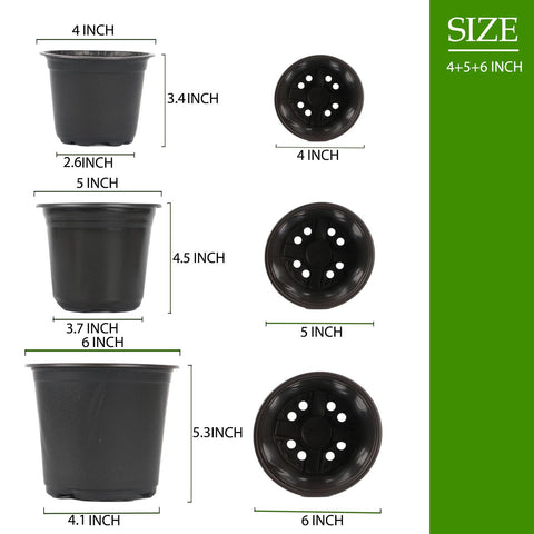 TAQIXI 5-inch pot with drainage holes, ideal for young transplants