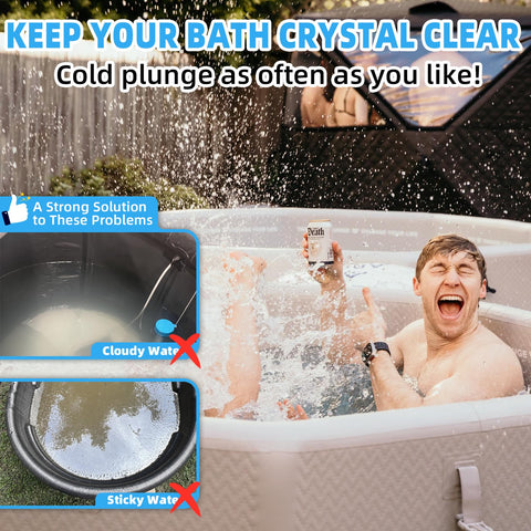 Tararium ice bath setup shows simple, plug-and-go installation.