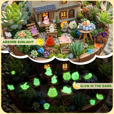 Tardigrade glow mini snail figurine ideal for terrariums and displays.