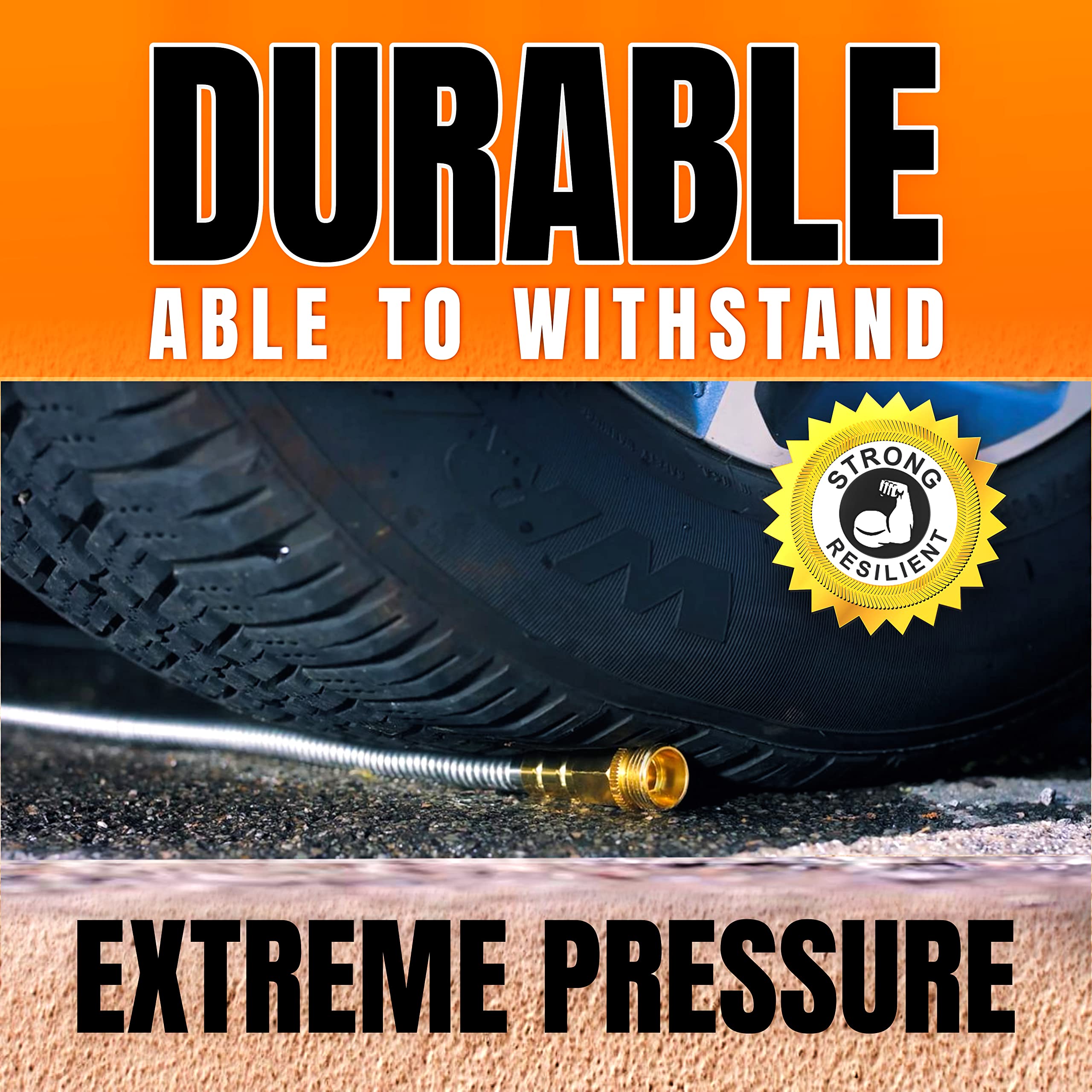 Tardigrade Steel Hose kink-resistant design supports reliable garden watering.