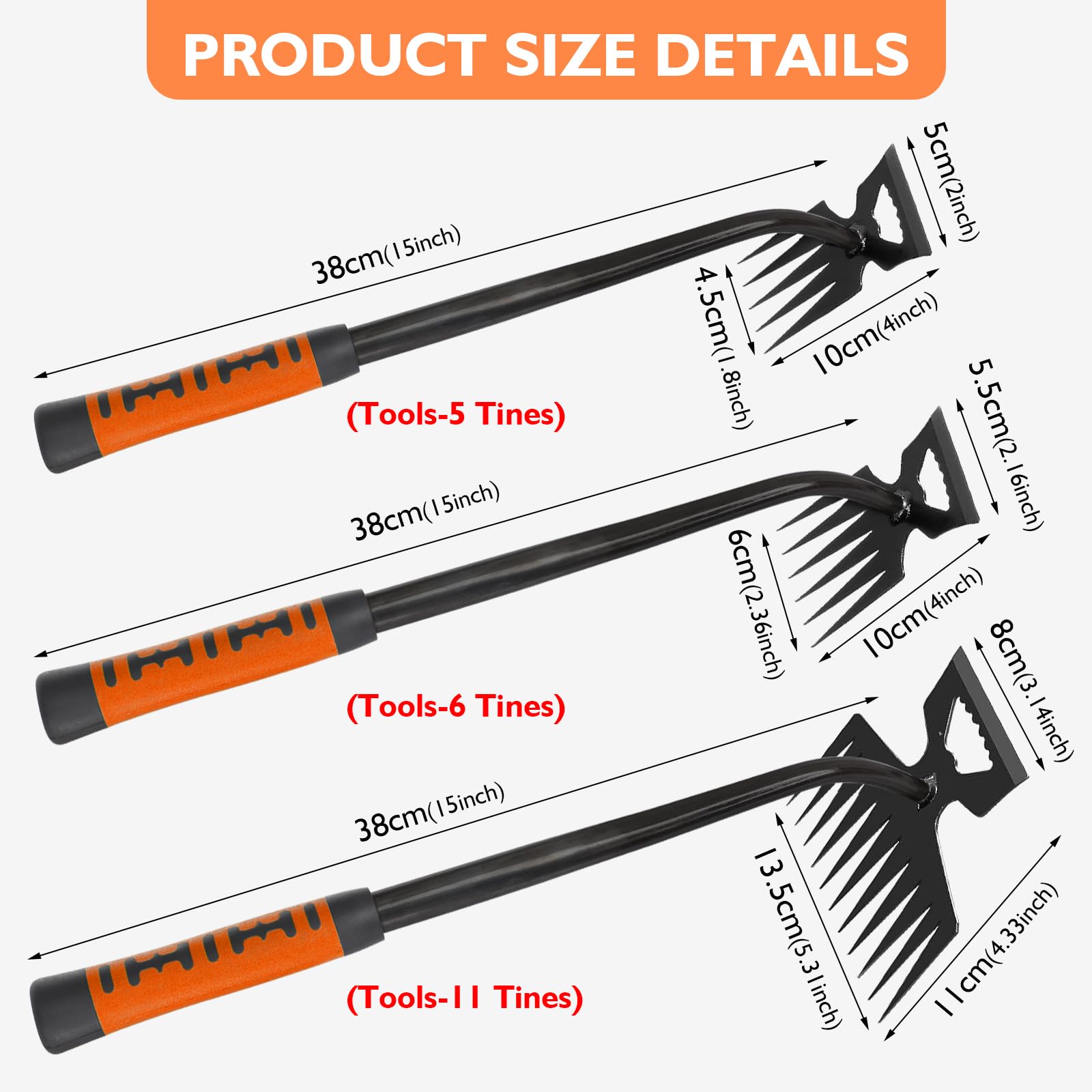 Tardiy ergonomic hand weeder with rubber handle for comfortable grip during long sessions.