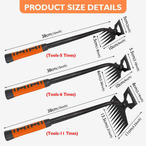Tardiy ergonomic hand weeder with rubber handle for comfortable grip during long sessions.