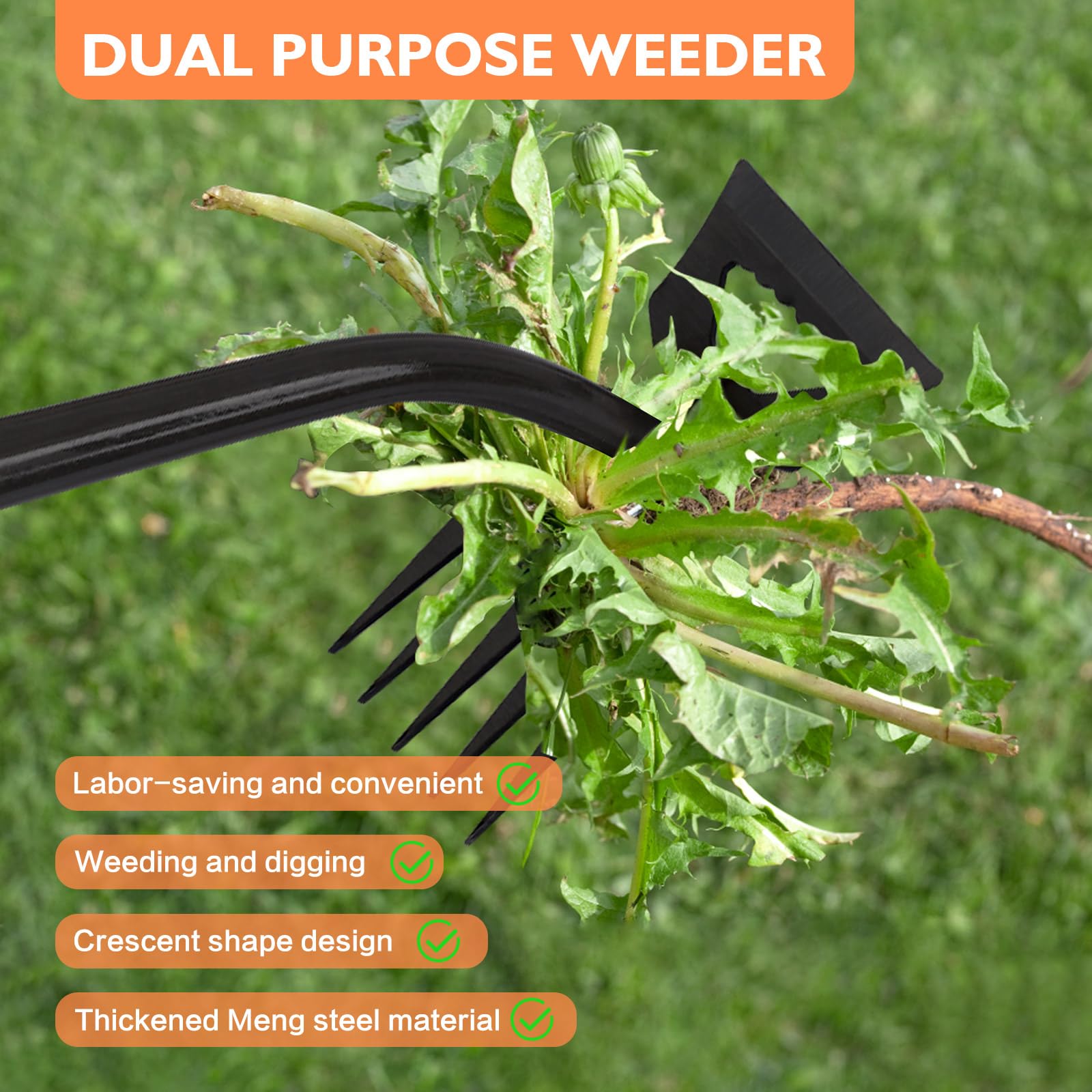 Tardiy manganese steel forged weeder with polished surface for durable performance.