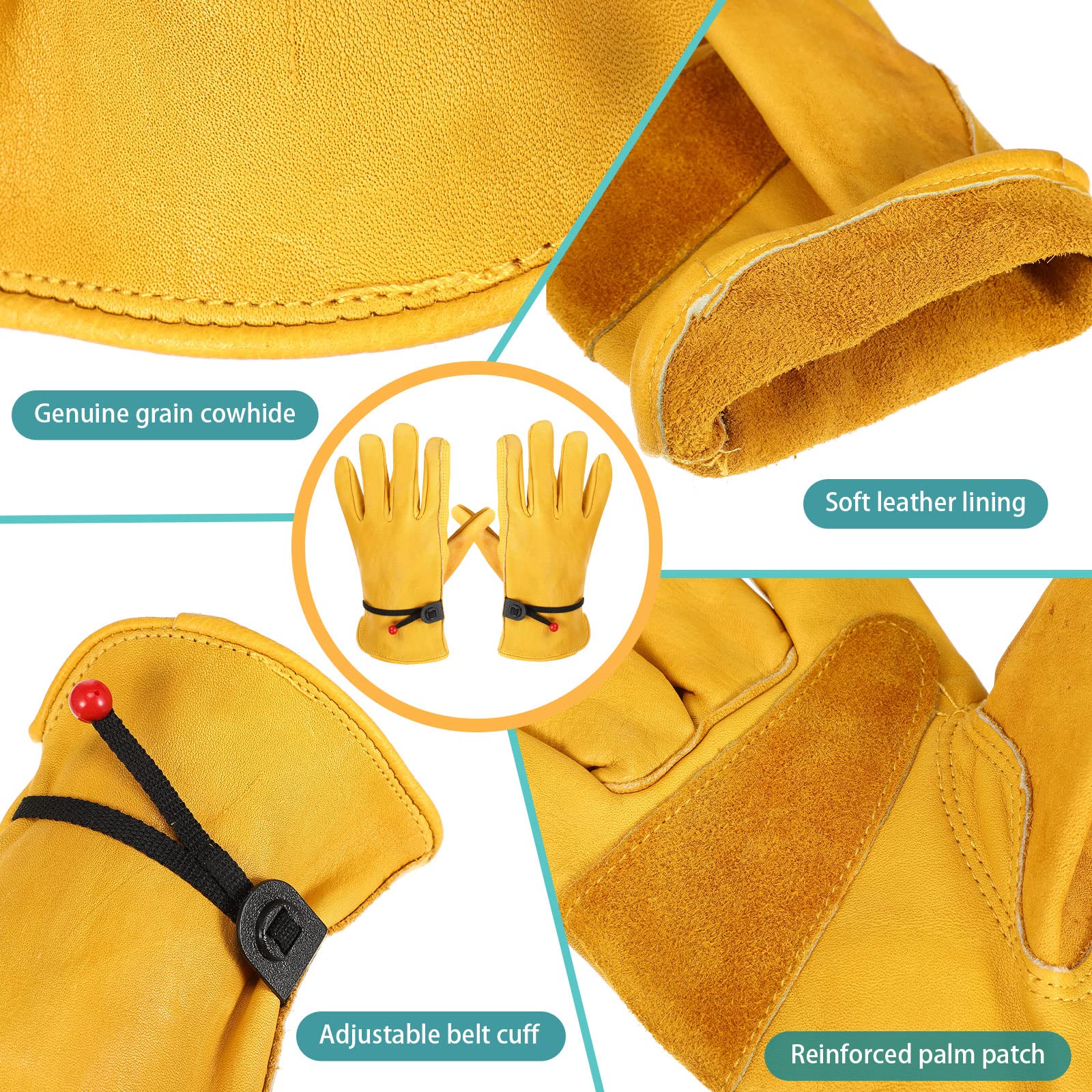 Tarpop work gloves reinforced palm for heavy tasks