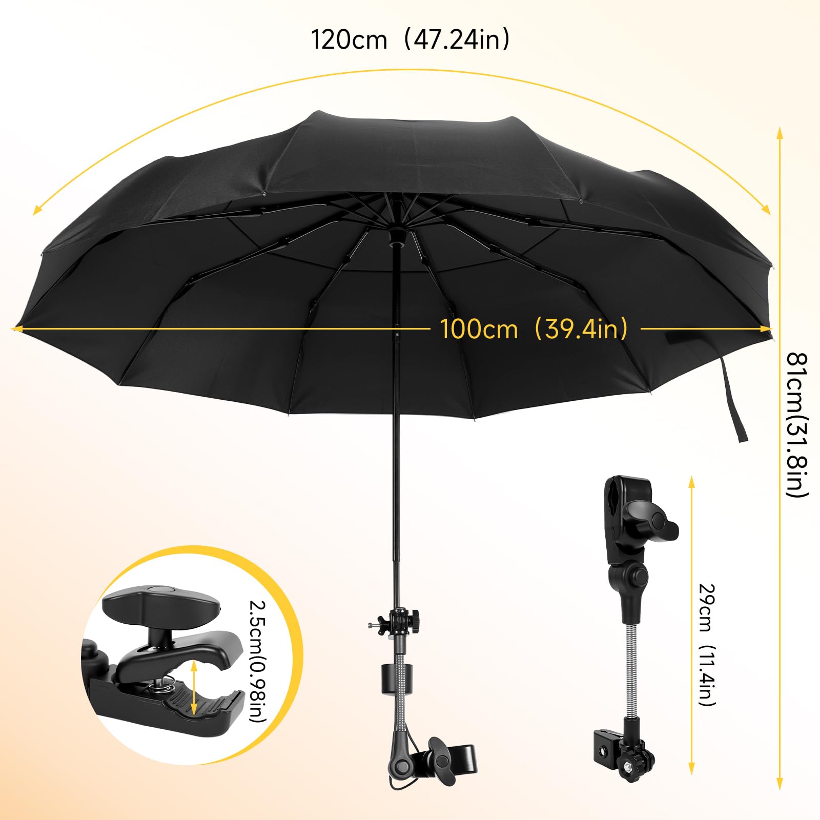 Tarswesi universal clip attaches securely to chairs, strollers, and rails.
