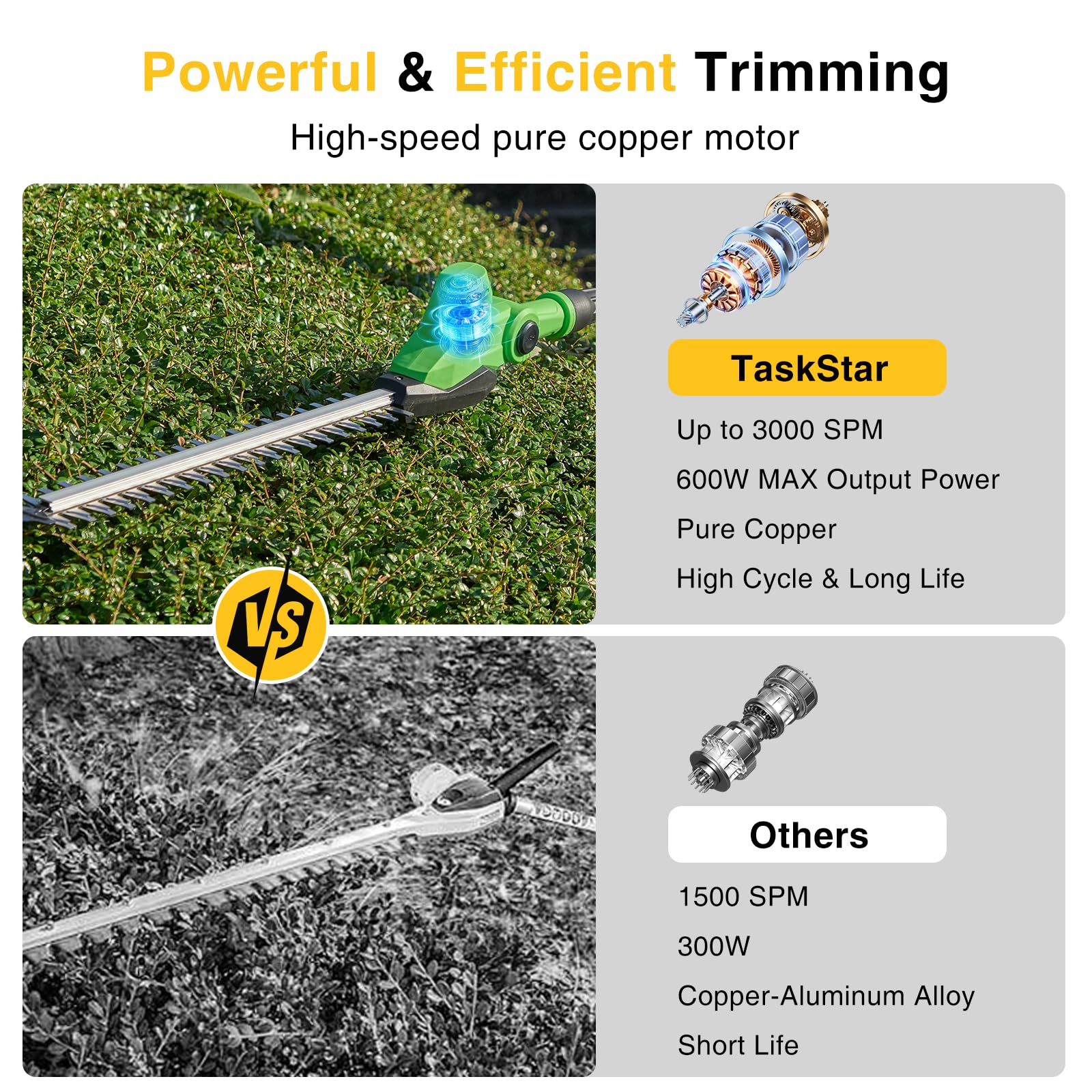 TaskStar 3000 SPM motor powers quick trimming