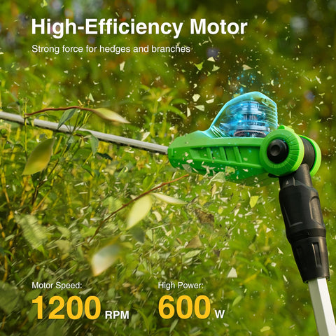 Powerful 600W motor for fast, steady hedge trimming