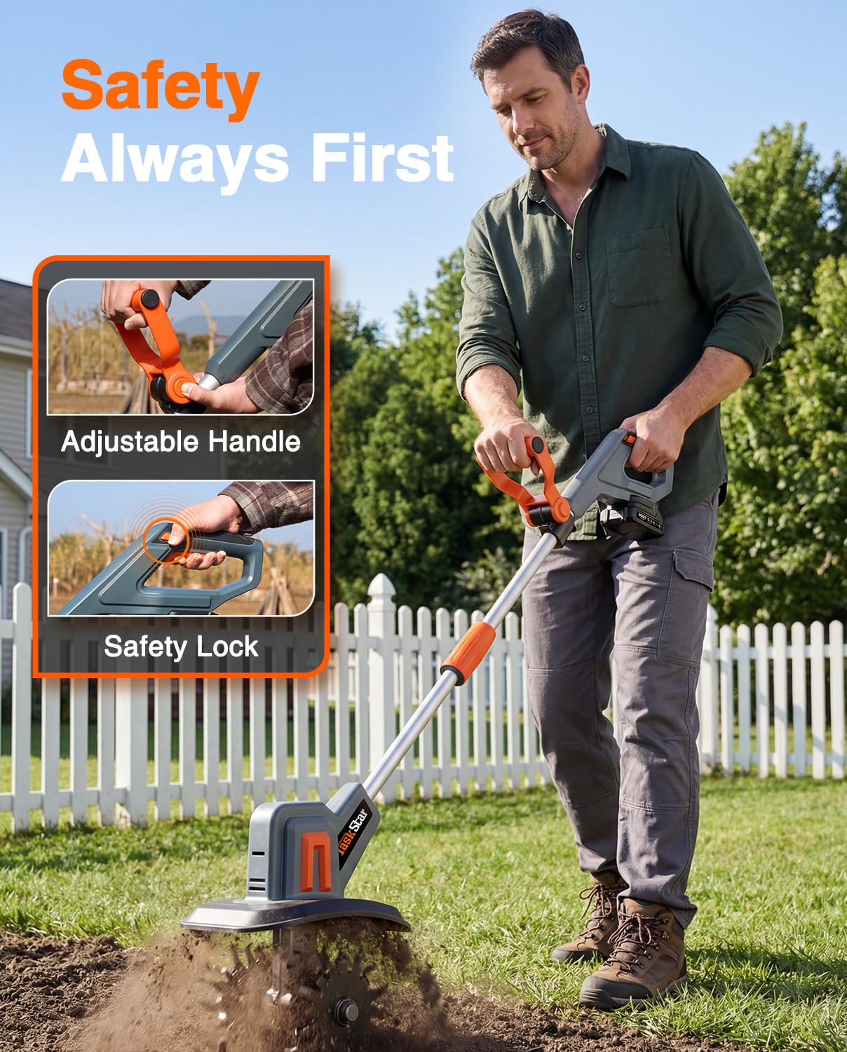 TaskStar lightweight design enabling easy maneuvering along beds and borders.